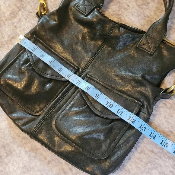 FOSSIL Large Long Live Vintage Modern Cargo leather shoulder crossbody bag purse - Picture 14 of 16